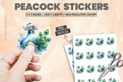 Peacock|Printable Animal Sticker Product Image 1