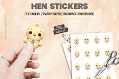 Hen|Printable Animal Sticker Product Image 1