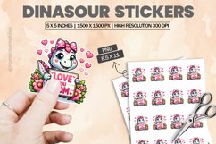 Dinasour|Printable Animal Sticker Product Image 1