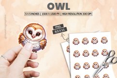 Owl|Printable Animal Sticker Product Image 1
