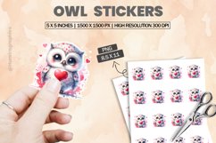 Owl|Printable Animal Sticker Product Image 1