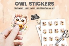 Owl|Printable Animal Sticker Product Image 1