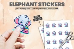 Elephant|Printable Animal Sticker Product Image 1
