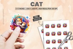 Cat|Printable Animal Sticker Product Image 1