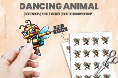 Dancing Animal |Printable Animal Sticker Product Image 1