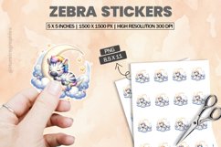 Zebra|Printable Animal Sticker Product Image 1