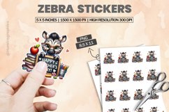 Zebra|Printable Animal Sticker Product Image 1