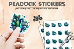 Peacock|Printable Animal Sticker Product Image 1