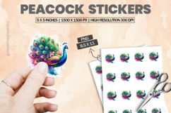 Peacock|Printable Animal Sticker Product Image 1