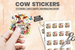 Cow|Printable Animal Sticker Product Image 1