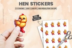 Hen|Printable Animal Sticker Product Image 1