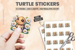 Turtle|Printable Animal Sticker Product Image 1