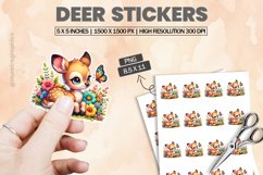 Deer|Printable Animal Sticker Product Image 1