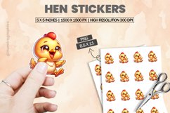 Hen|Printable Animal Sticker Product Image 1