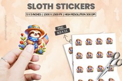 Sloth|Printable Animal Sticker Product Image 1