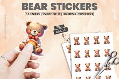 Bear|Printable Animal Sticker Product Image 1