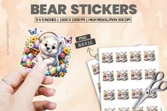 Bear|Printable Animal Sticker Product Image 1