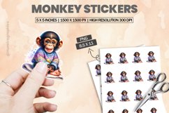 Monkey|Printable Animal Sticker Product Image 1