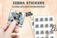 Zebra|Printable Animal Sticker Product Image 1