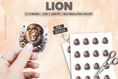 Lion|Printable Animal Sticker Product Image 1