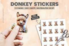 Donkey|Printable Animal Sticker Product Image 1