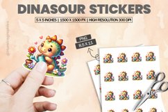 Dinasour|Printable Animal Sticker Product Image 1