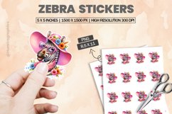 Zebra|Printable Animal Sticker Product Image 1