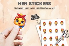 Hen|Printable Animal Sticker Product Image 1