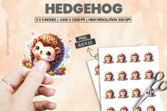Hedgehog |Printable Animal Sticker Product Image 1