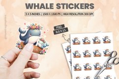 Whale|Printable Animal Sticker Product Image 1