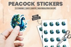 Peacock|Printable Animal Sticker Product Image 1