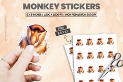 Monkey|Printable Animal Sticker Product Image 1