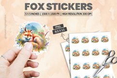 Fox|Printable Animal Sticker Product Image 1