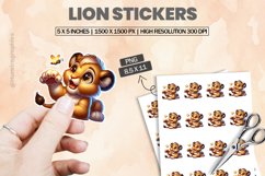 Lion|Printable Animal Sticker Product Image 1