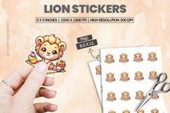 Lion|Printable Animal Sticker Product Image 1