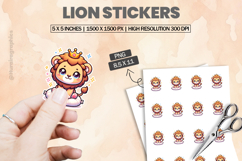 Lion|Printable Animal Sticker Product Image 1