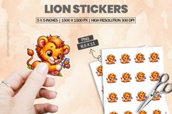 Lion|Printable Animal Sticker Product Image 1