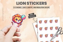 Lion|Printable Animal Sticker Product Image 1