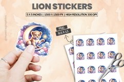 Lion|Printable Animal Sticker Product Image 1