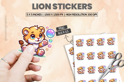 Lion|Printable Animal Sticker Product Image 2