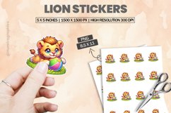 Lion|Printable Animal Sticker Product Image 1