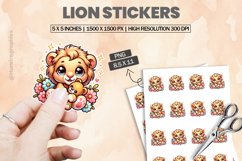 Lion|Printable Animal Sticker Product Image 1