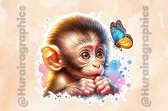 Monkey|Printable Animal Sticker Product Image 2