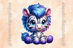 Zebra|Printable Animal Sticker Product Image 2