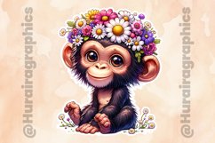 Monkey|Printable Animal Sticker Product Image 2