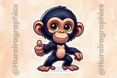 Monkey|Printable Animal Sticker Product Image 2