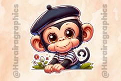 Monkey|Printable Animal Sticker Product Image 2