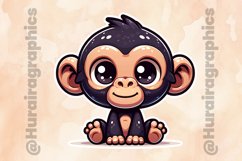Monkey|Printable Animal Sticker Product Image 2