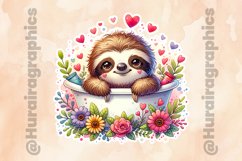 Sloth|Printable Animal Sticker Product Image 2