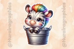 Zebra|Printable Animal Sticker Product Image 2